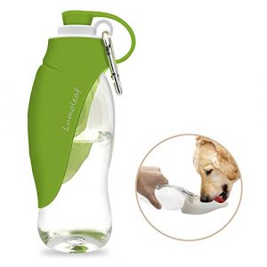 Portable Pet Water Bottle by LumoLeaf, Reversible & Lightweight Water Dispenser for Dogs and Cats, Made of Food-Grade Silicone (20 Oz)