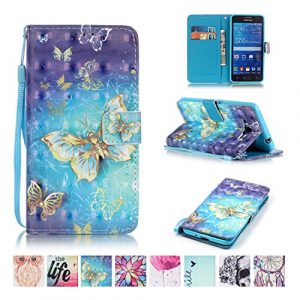 Galaxy Grand Prime Case, Firefish [Card Slots] [Kickstand] Flip Folio Wallet Case Synthetic Leather Shell Scratch Resistant Protective Cover for Samsung Galaxy Grand Prime (SM-G530)